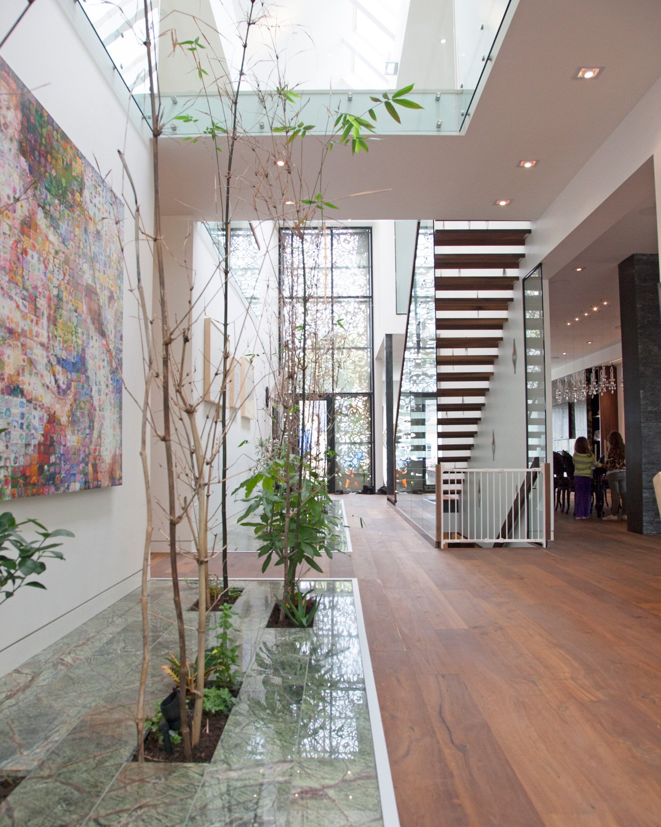 Indoor Garden Interior Landscaping Toronto Designlines Main floor of a modern home with an area dedicated to the indoor garden