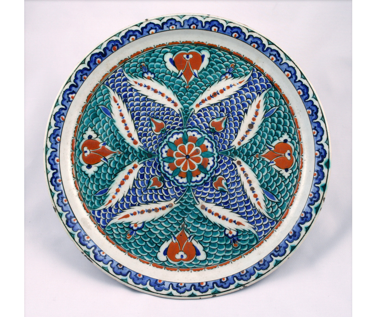 16th-century ceramic piece, from Iznik, Turkey