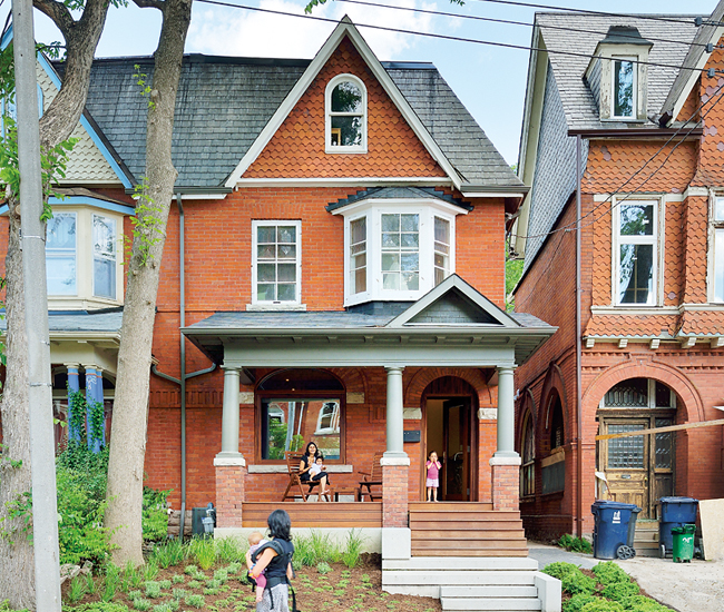 A renovated Toronto Annex home with a front porch