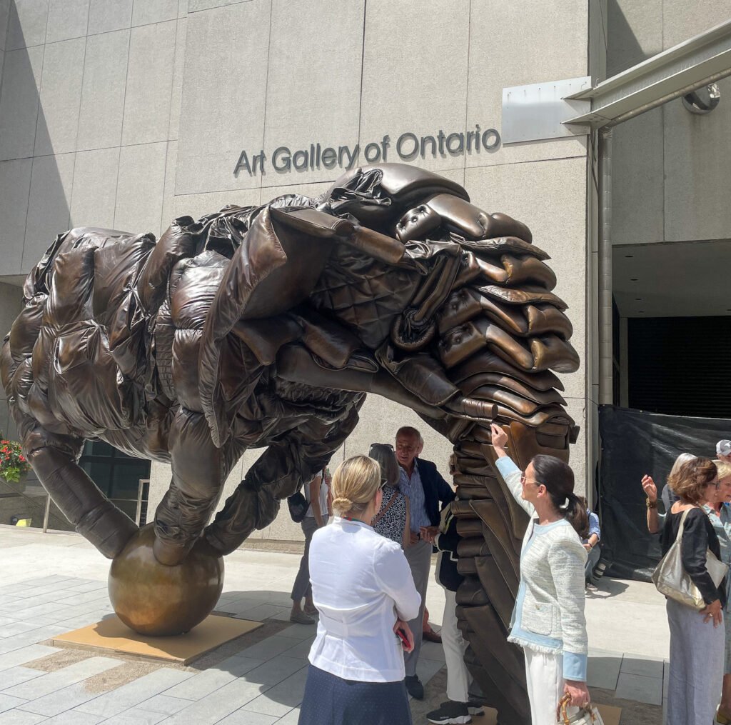 Couch Monster, A Sculpture made of Leather Couches 