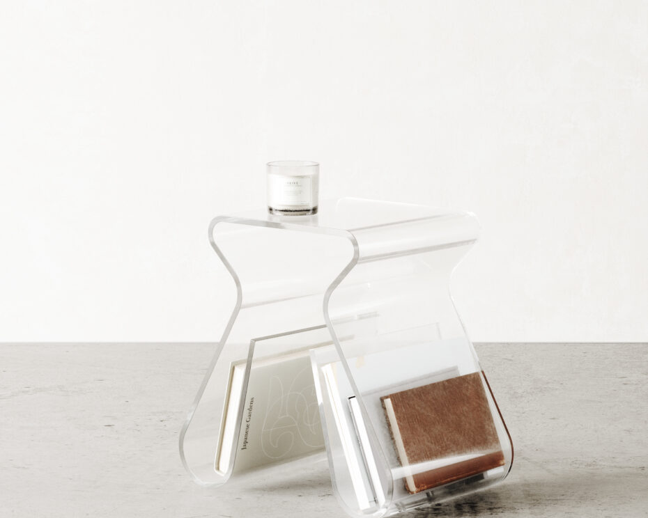 DORM room essentials - Clear side table, Acrylic table, Magino